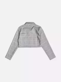 JAQUETA XADREZ COM BOLSOS CINZA NEW GRAY na internet