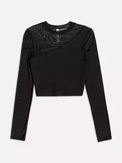 BLUSA ESSENTIAL TULE PRETO - comprar online