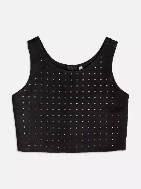 CROPPED ALFAIATARIA PEDRARIA PRETO - comprar online