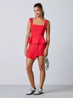TOP TECIDO VERMELHO PIMENTA I AM AUTHORIA - loja online