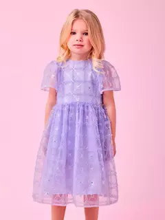 Vestido de Tule Lilás com Paetê - comprar online