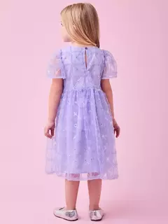 Vestido de Tule Lilás com Paetê - Bolhinhas de Sabão