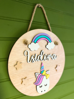 Letrero con Nombre Unicornio - comprar online