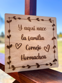 Letrero Matrimonio Grabado Personalizado - comprar online