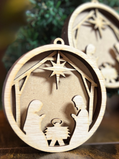 Esferas Navidad Pesebre (efecto relieve) - comprar online