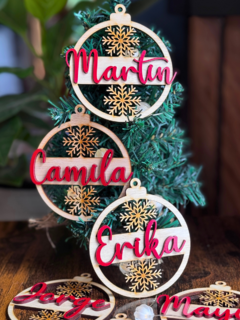 Esferas Navidad Personalizadas (simples relieve color)