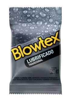 PRESERVATIVOS LUBRIFICADOS TRADICIONAL SENSIBILIDADE E PRAZER COM 3 UNIDADES BLOWTEX