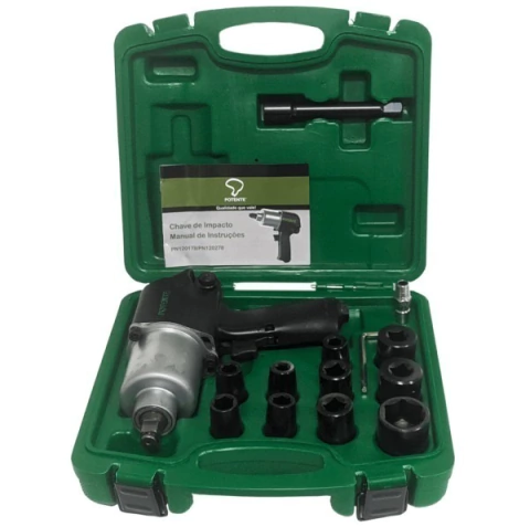 Chave De Impacto 1/2 Passeio Profissional 79Kg - Com Maleta E Soquete - 01.41.Pn120278 - Potente Brasil