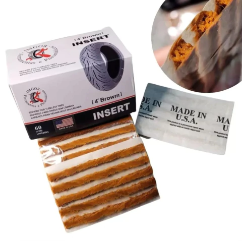 Refil Conserto Sem Camara Passeio Americano USA Com 60 Pecas 6mm Espessura 100mm Comprimento - Imgor