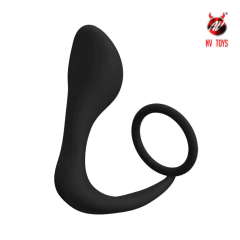 100096 | Anel peniano em silicone com plug anal - NV TOYS - comprar online