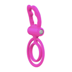 00020 | Anel peniano com argola para testículo com vibração feito em silicone cirúrgico e ABS - YOUVIBE