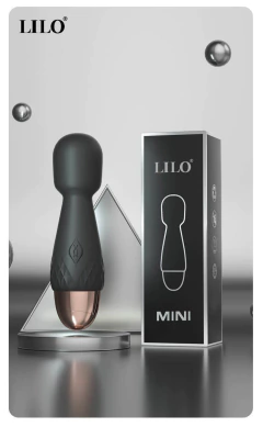 00135 | Mini Massageador corporal recarregável, em silicone ABS super macio, possui 10 modos de vibração - LILO