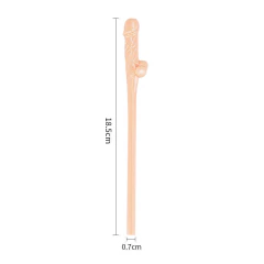 Imagem do 00202 | Kit com 9 Canudos Pênis Original Willy Straws Bege - LOVETOY
