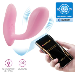00504 | Estimulador de clitóris. Com penetração, recarregável. Com 12 modos de vibração,pode ser controlado por Smartphone, via App de forma fácil - PRETTY LOVE - comprar online