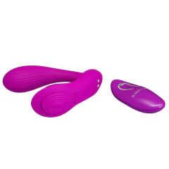 00548 | Estimulador clitoriano recarregável com penetrador ponto g com Controle Remoto sem fio - Zico - PRETTY LOVE na internet