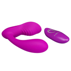 00548 | Estimulador clitoriano recarregável com penetrador ponto g com Controle Remoto sem fio - Zico - PRETTY LOVE - E-VARIEDADES