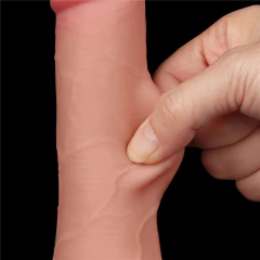 00990 | Pênis Realístico 19,5x3,6 cm - Sliding Skin Dual Layer Dong Flesh - LOVETOY - E-VARIEDADES