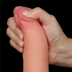 01011 | Pênis Realístico 20x4 cm - Sliding Skin Dual Layer Dong Flesh - LOVETOY - loja online