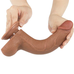 01011 | Pênis Realístico 20x4 cm - Sliding Skin Dual Layer Dong Flesh - LOVETOY