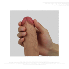01078 | Pênis Dupla Densidade 22x3,8 cm - Dual Layered Platinum Silicone Cock Bege - LOVETOY - loja online