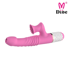 01247 | Vibrador com 7 modos de vibração, estimulador clitoriano, 7 intensidades de movimentos vai e vem com texturização no corpo do vibrado - DIBE na internet