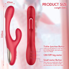 Imagem do 01272 | Vibrador de ponto G. Possui estimulação no meio, com 7 modos de vai e vem, na ponta tem 7 modos de vibração - OLENA