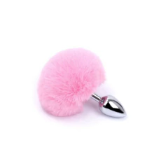 01488 | Plug anal em metal, com pompom colorido, feito em alumínio fundido e polido a mão - tamanho P - VIPMIX na internet