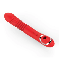 02103 | Vibrador Ponto G Duplo com 7 modos de vai e vem e estimuldor de Clitóris com 7 modos de pulsação - VIPMIX