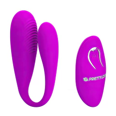 02160 | Vibrador de Luxo para Casais com 12 modos de vibração e com controle remoto - PRETTY LOVE na internet