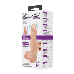 02293 | Prótese realística possui cápsula vibratória interna com controle multivelocidades, glande em design confortável e anatômico, imita pele - BAILE - comprar online