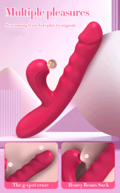 02339 | Vibrador com movimentos vai e vem e estimulador clitoriano, 10 modos de pulsação e 10 modos de movimentos vai e vem - YOUVIBE - comprar online