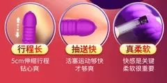 02436 | Vibrador Triplo Vai e Vem - VIPMIX