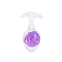 02504 | Plug Anal de Silicone Platina usando nova tecnologia com esfera de vidro Interno e Alça - Brotos - Tamanho P - VIPMIX na internet