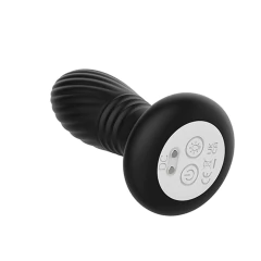 02549 | Plug Anal em Silicone com LED,com 10 Modos de Vibração e movimetos de vai e vem,e Controle Remoto sem Fio - VIPMIX