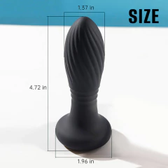 Imagem do 02549 | Plug Anal em Silicone com LED,com 10 Modos de Vibração e movimetos de vai e vem,e Controle Remoto sem Fio - VIPMIX