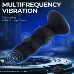 02550 | Plug Anal em Silicone com LED,com 10 Modos de Vibração e movimetos de vai e vem,e Controle Remoto sem Fio - VIPMIX - loja online