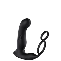 201376 | Anel Peniano Recarregável com Plug Anal Vai e Vem – BUMP ORGASM – PM-014