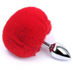 302552 | Plug Anal em Aço - Pompom de Coelho - Tamanho - M - SI - comprar online