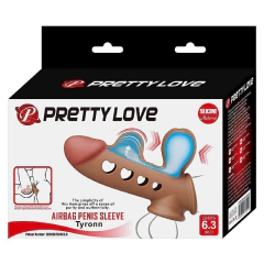 304902 | Capa Peniana / Inflável com Anel de Escroto - 16.1 X 4.4 cm - Tyronn - Pretty Love - E-VARIEDADES