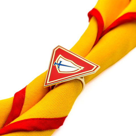 Arganel/Prendedor de Lenço Desbravadores 3 Anéis Premium