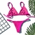 BIQUINI BASIC - ROSA PINK MICROCANELADO TIRA - comprar online