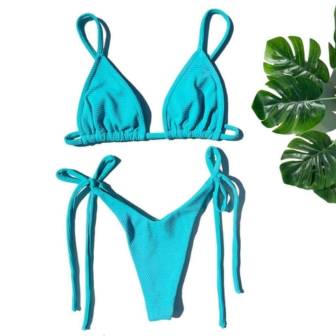 BIQUÍNI CORTININHA - AZUL CÉU COLMEIA