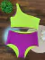 Imagem do BIQUÍNI CLARA DUPLA FACE - ROXO E AMARELO NEON PLUS SIZE