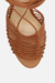 Sandalia Feminina Marrom Salto Fino Multi Tiras Amarracao Arezzo - comprar online