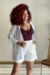 Camisa Feminina Oversized com Bordado Cacay