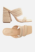 Sandalia Feminina Nude Texturizada Salto Geometrico Maju Arezzo - Pistaxe Modas