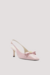 Scarpin Feminino Rosa Couro Bico Quadrado Slingback Laco Arezzo - comprar online