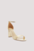 Sandalia Feminina Isabelli Metalizada Salto Alto Bloco Couros - comprar online