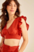Blusa Feminina Cropped Manga Babado Oh,Boy! - comprar online