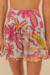 Short Saia Feminino Estampado Floresta de Sonho Farm - Pistaxe Modas